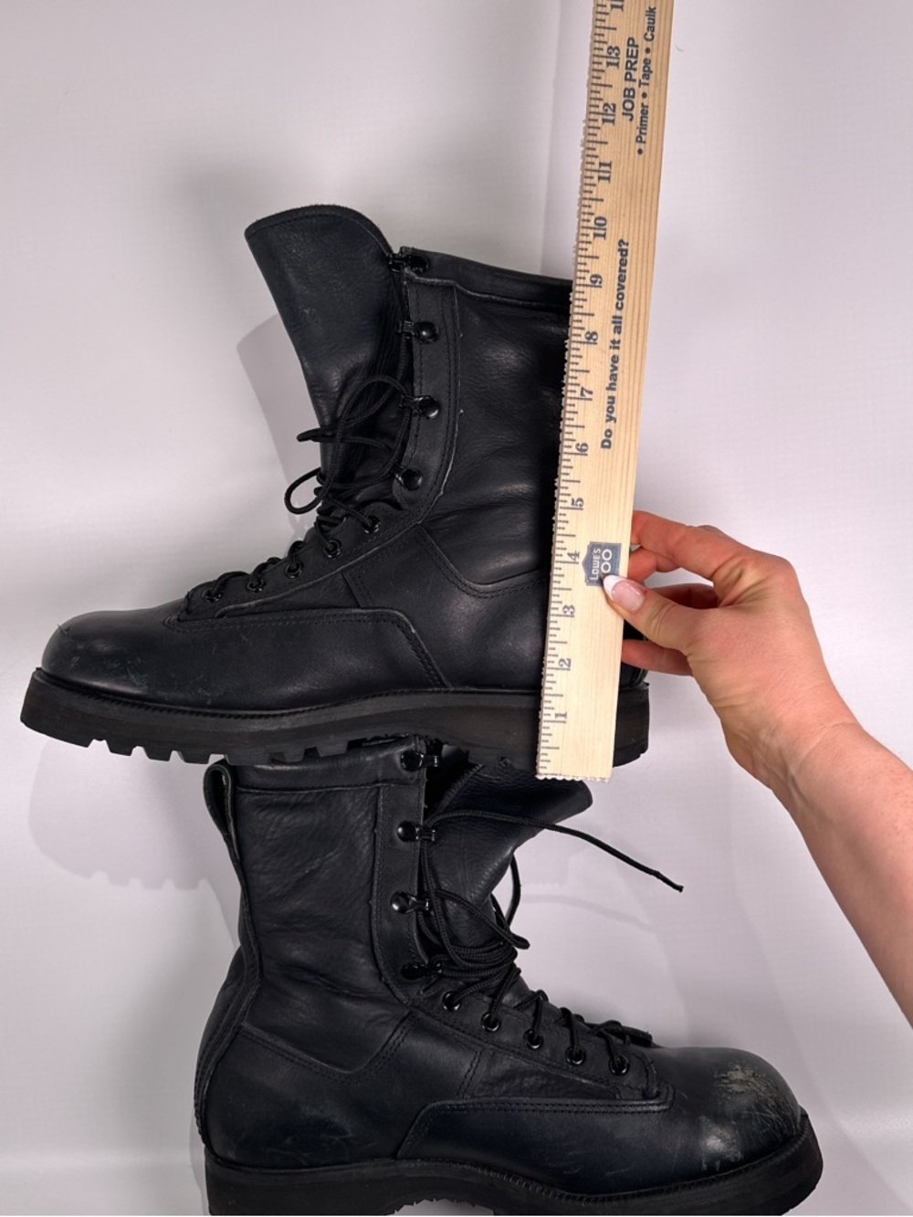 Belleville Mens 10.5 Black Leather GoreTex Zip Distressed Grunge Combat Boots - Picture 11 of 12